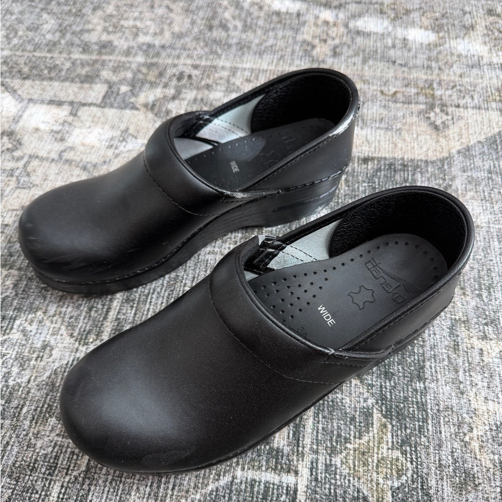 Dansko Black Slip-On Clogs